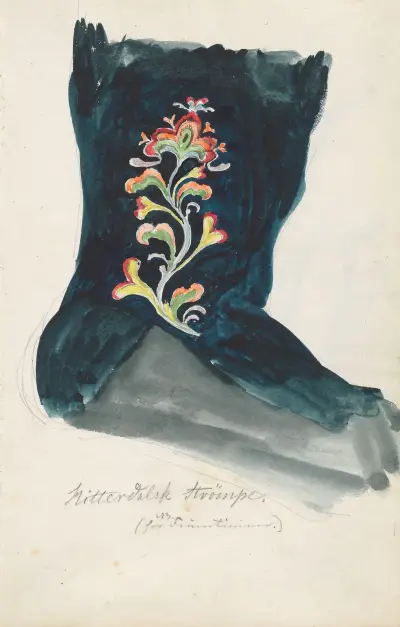 Strømpe, Heddal av Adolph Tidemand