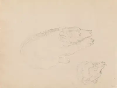 Studies of bears av Adolph Tidemand