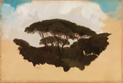 Study of Stone Pines av Adolph Tidemand