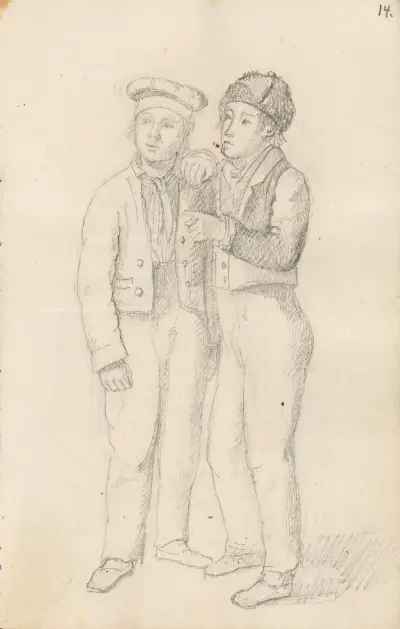 To gutter av Adolph Tidemand