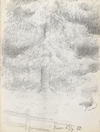 Trestudie, Hen av Adolph Tidemand