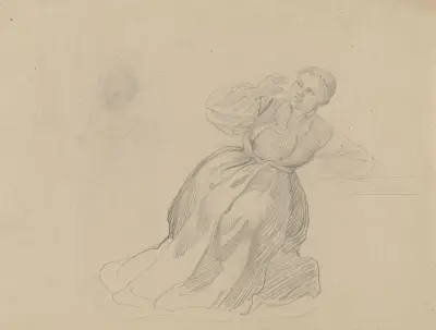 Ung bondekvinne av Adolph Tidemand