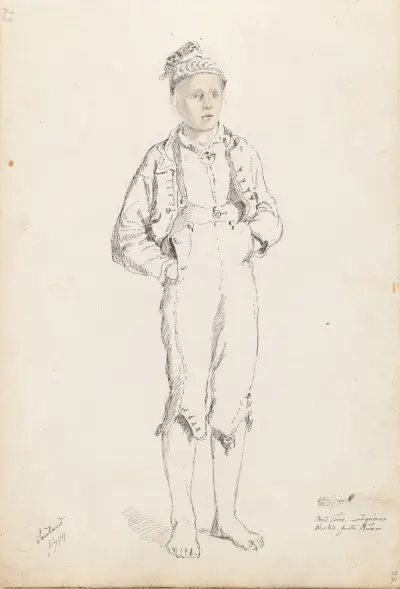 Ung gutt, Sauland av Adolph Tidemand