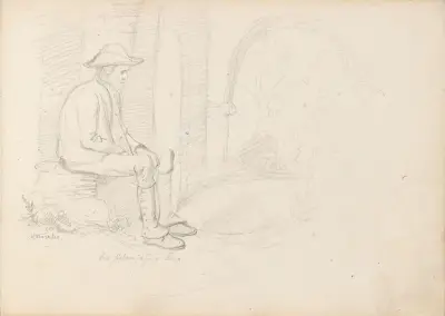 Veteran fra Syvårskrigen, Altenahr av Adolph Tidemand