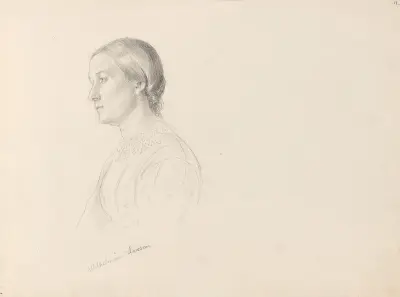 Wilhelmine Larsen av Adolph Tidemand
