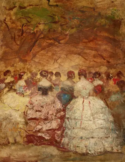 A Fete at the Tuileries av Adolphe Monticelli