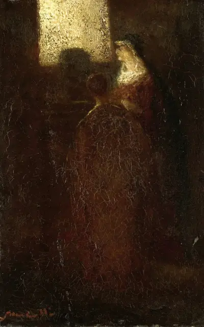 Vid altaret av Adolphe Monticelli