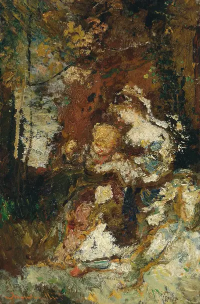La Leçon av Adolphe Monticelli