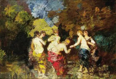 Šest koupajících se – č. 1, Adolphe Monticelli