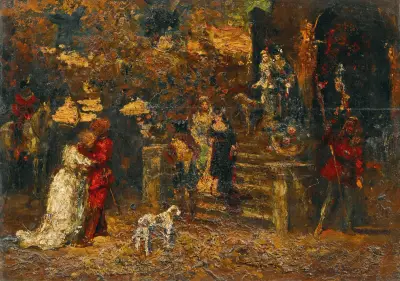 The Farewell av Adolphe Monticelli
