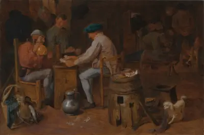 Card Players and Carousers av Adriaen Brouwer