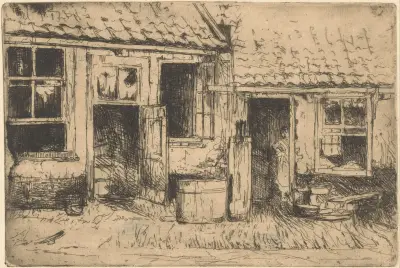 Gård vid Voorburg av Willem Adrianus Grondhout