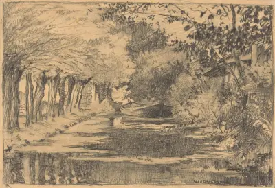 Broeksloot vid Voorburg av Willem Adrianus Grondhout