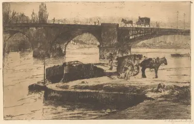 Seinekade i Paris av Willem Adrianus Grondhout
