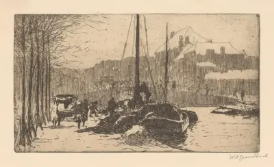 Snö i staden av Willem Adrianus Grondhout