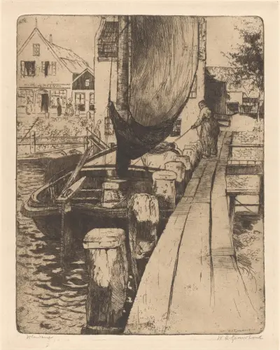 Volendam av Willem Adrianus Grondhout