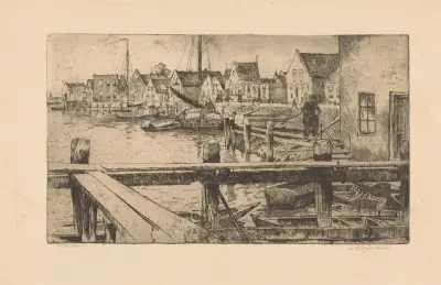 Volendam av Willem Adrianus Grondhout