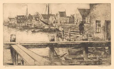 Volendam av Willem Adrianus Grondhout