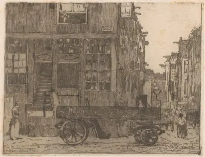 Zwanenburgwal i Amsterdam av Willem Adrianus Grondhout
