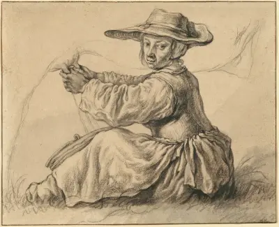A Milkmaid av Aelbert Cuyp