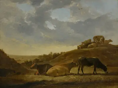 Cattle in a Dutch Arcadian Landscape av Aelbert Cuyp