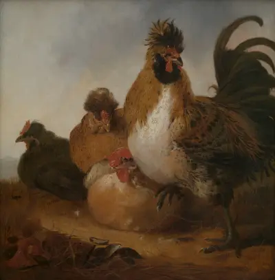 Cock and Hens av Aelbert Cuyp