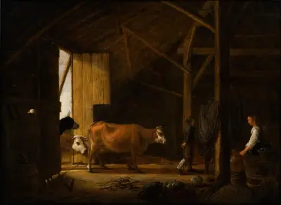 Interior of a Cowshed av Aelbert Cuyp