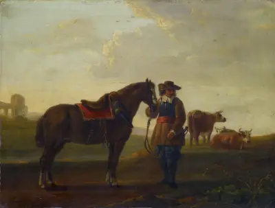Officer with Horse av Aelbert Cuyp