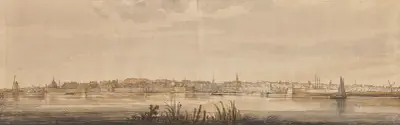 Panoramic View of Dordrecht and the River Maas av Aelbert Cuyp