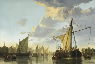 The Maas at Dordrecht av Aelbert Cuyp