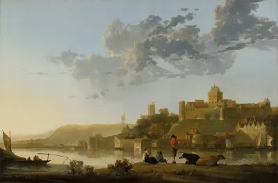 The Valkhof at Nijmegen av Aelbert Cuyp