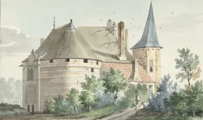 Het kasteel te Wouw av Aert Schouman