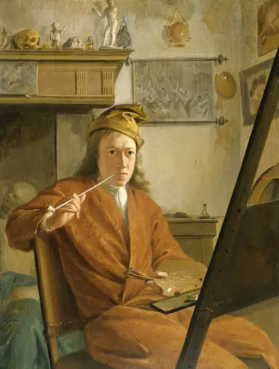 Portrait of a Painter, perhaps the Artist Himself av Aert Schouman