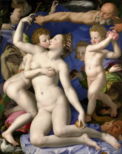 Venus, Cupid, Folly and Time av Agnolo Bronzino