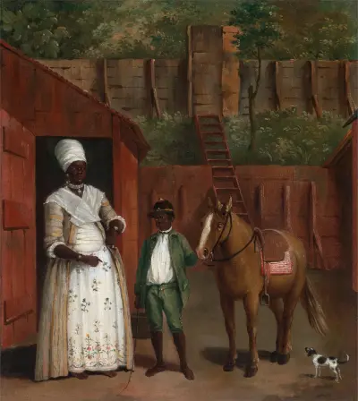A Mother With Her Son And A Pony av Agostino Brunias