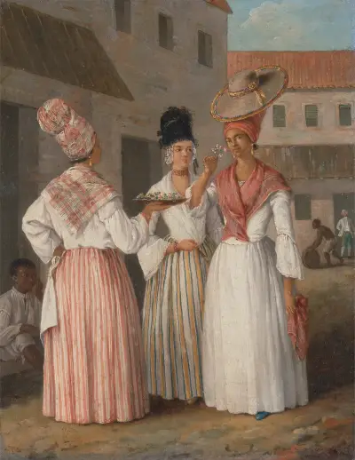 A West Indian Flower Girl And Two Other Free Women Of Color av Agostino Brunias