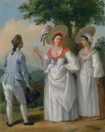 Free West Indian Creoles In Elegant Dress av Agostino Brunias