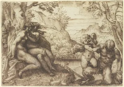 Omnia vincit Amor av Agostino Carracci