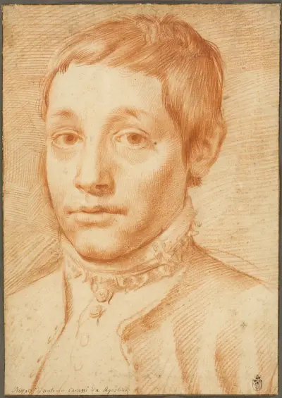 Portrait of His Son, Antonio Carracci av Agostino Carracci