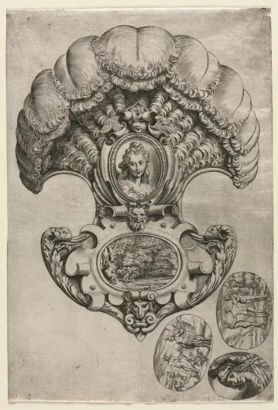 The Fan (L’Eventail) av Agostino Carracci