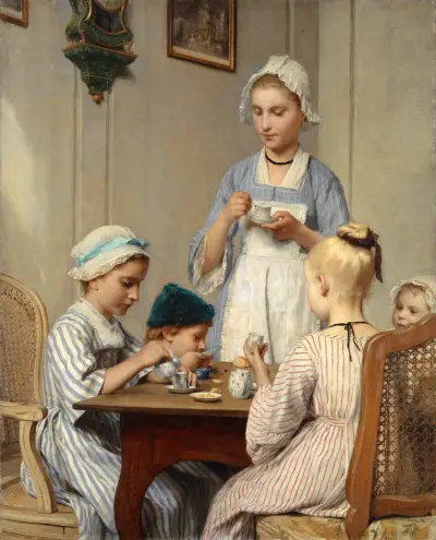 Children at Breakfast av Albert Anker