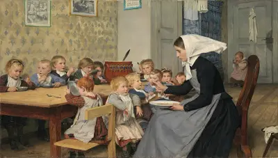 Die Krippe von Albert Anker