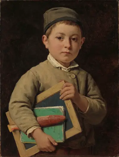 Schulknabe von Albert Anker