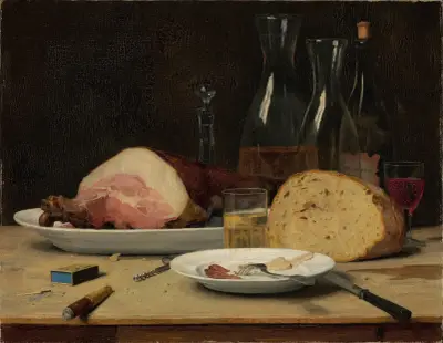 Still life; Excess av Albert Anker
