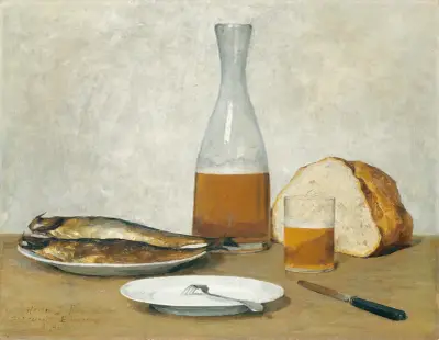 Still Life; Herrings av Albert Anker