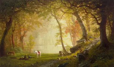 A Rest on the Ride av Albert Bierstadt