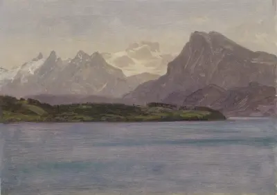 Alaskan Coast Range av Albert Bierstadt