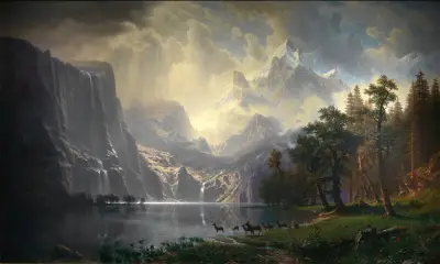 Among the Sierra Nevada, California von Albert Bierstadt