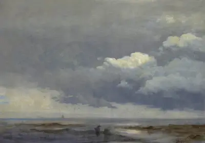 Cloud Study with Two Figures av Albert Bierstadt