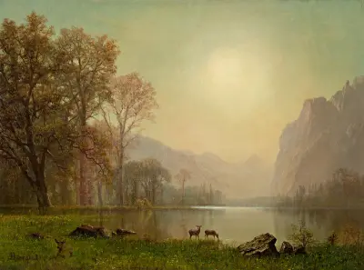 Dawn in the Rockies av Albert Bierstadt